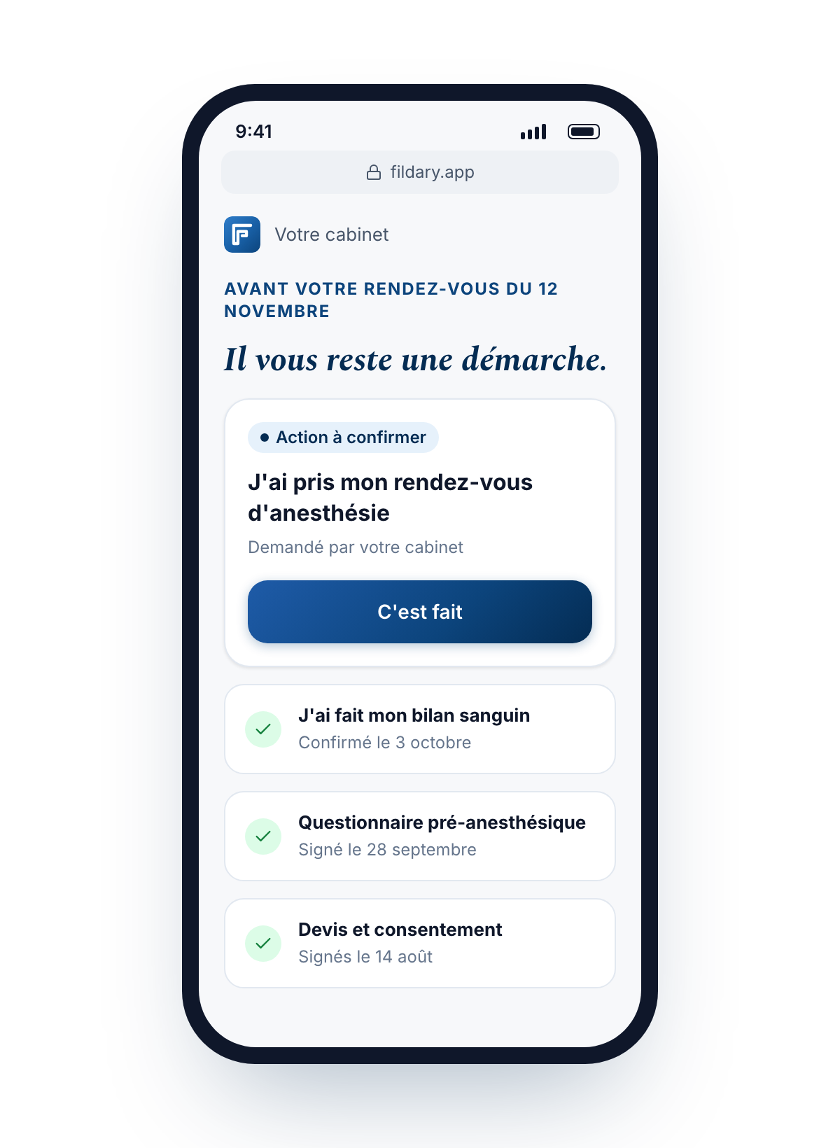 Les consignes à répéter